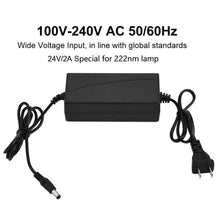 Load image into Gallery viewer, 222nm Excimer Far UVC Lamp Module DIY design DC 24V 2A power adapter