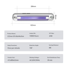 Load image into Gallery viewer, QNICEUVC 222nm far UVC Excimer Lamp disinfection lamp Light vaccine human-machine coexistence public disinfection