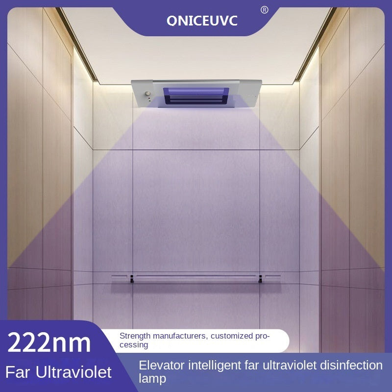 QNICEUVC 15W Virus Killing UVC 222nm Far Ultraviolet Lamp Anti-virus Equipment for Elevator Public Places Safe Home Use